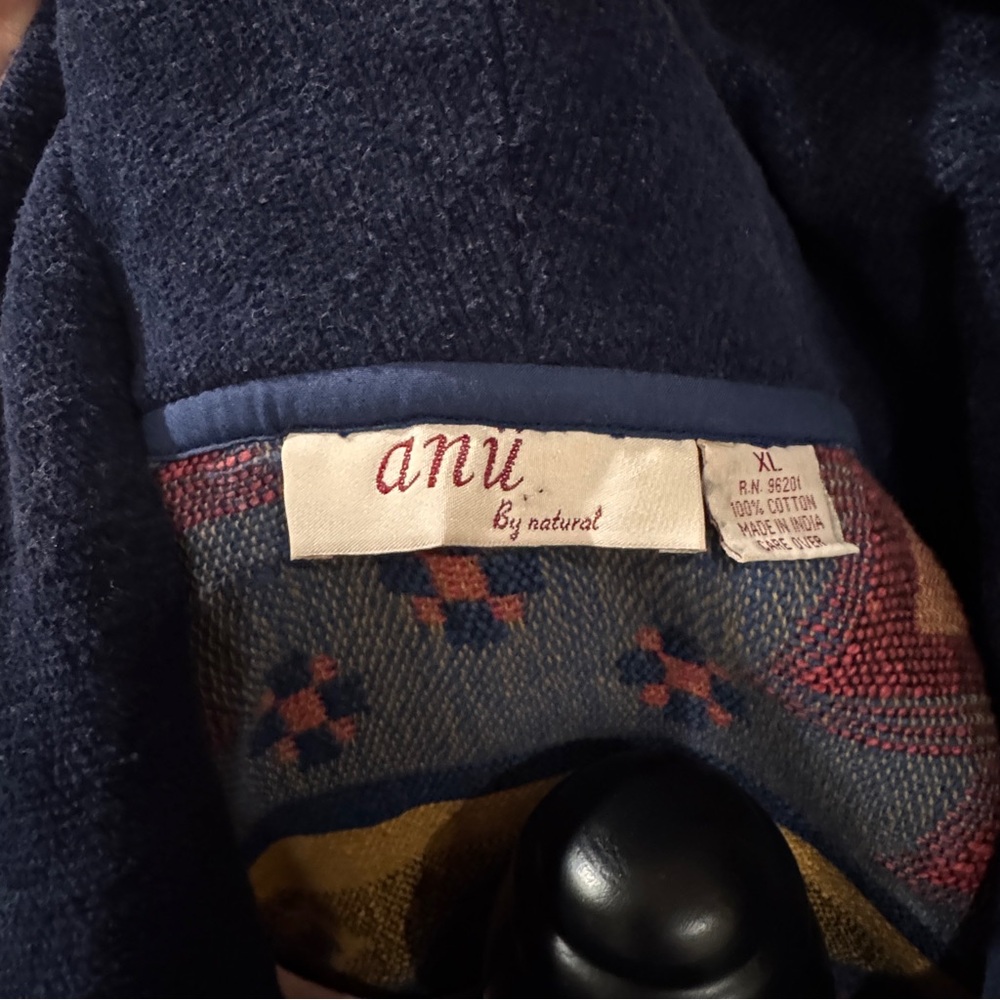 Vtg Anu By Natural 100% Cotton Patterned Jacket - image 5
